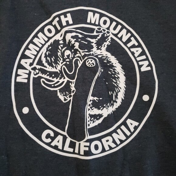 Mammoth Mountain Zip Up Hoodie Jacket Wooly California Snowboard Gray Mens Small - Picture 6 of 10